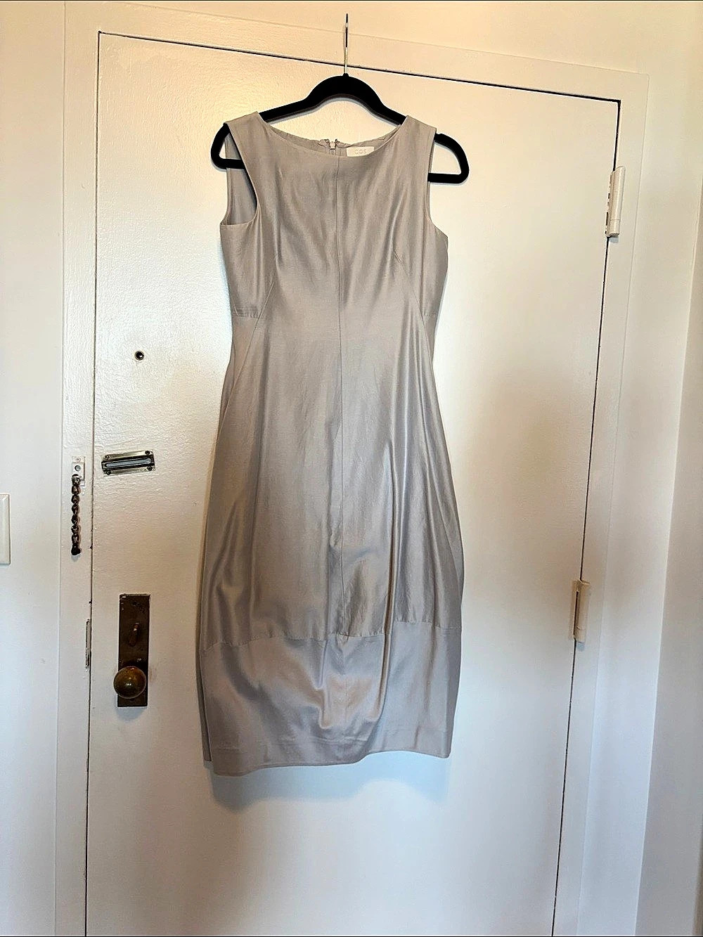COS Sleeveless Midi Dress in Gray Size 8